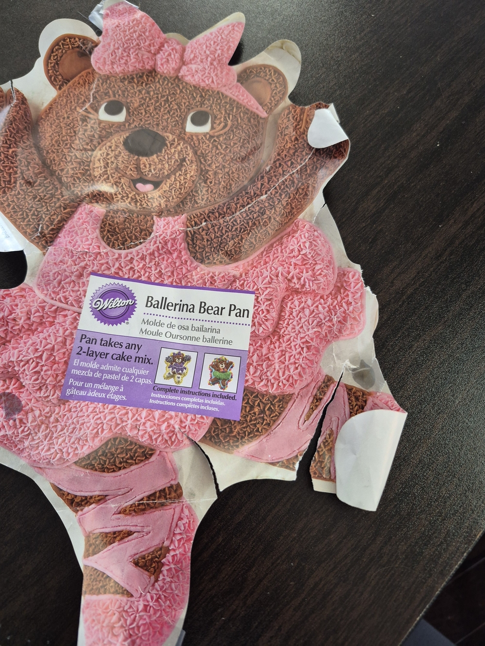 Bear Shaped Cake Pan with Pink Ballerina Design - Picture 16 of 16